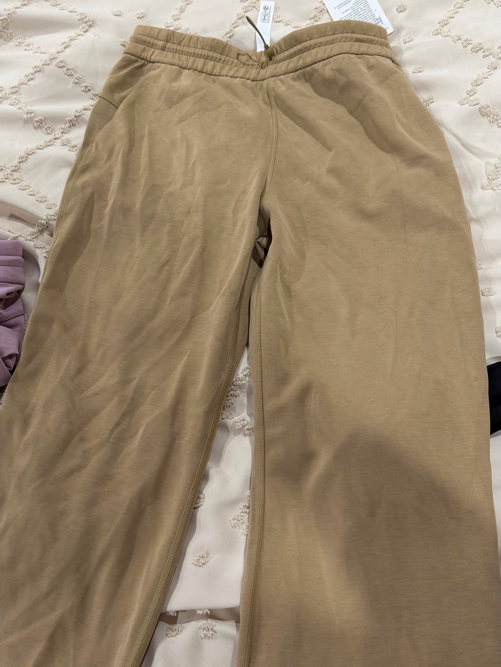 Lululemon Casual Tan Wide-Leg Sweatpants